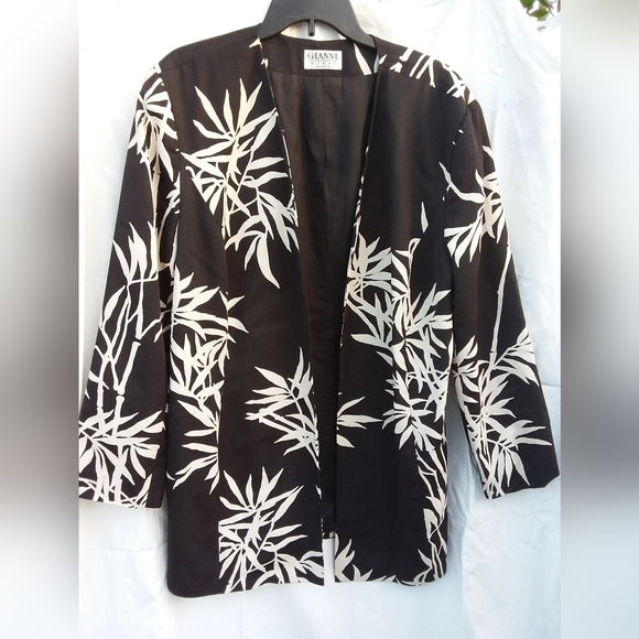 Black and White Women's open front blazer 20 - Picture 1 of 8